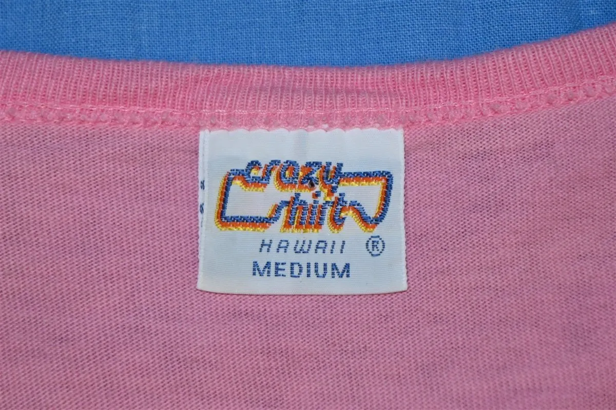 90s Long Beach California Crazy Shirts Pink t-shirt Medium