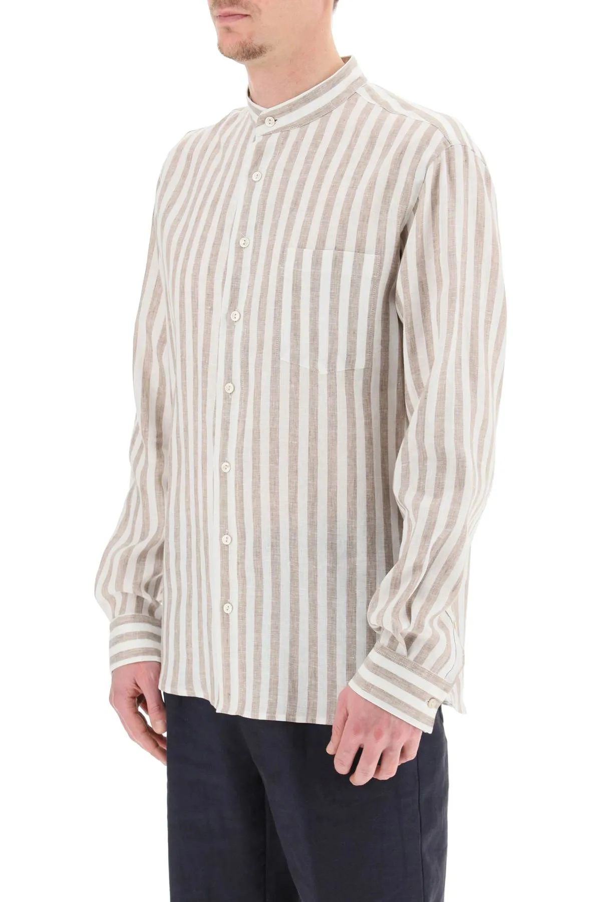 Agnona striped linen shirt