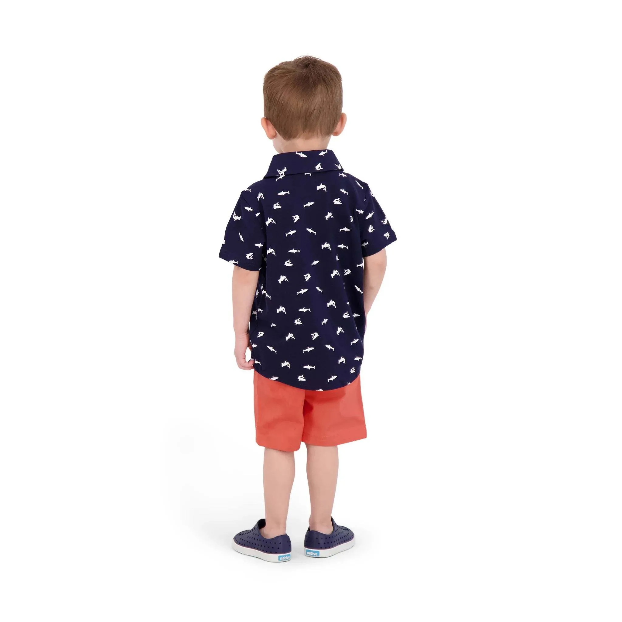 Andy & Evan - BOYS TWILL SHORTS - Coral