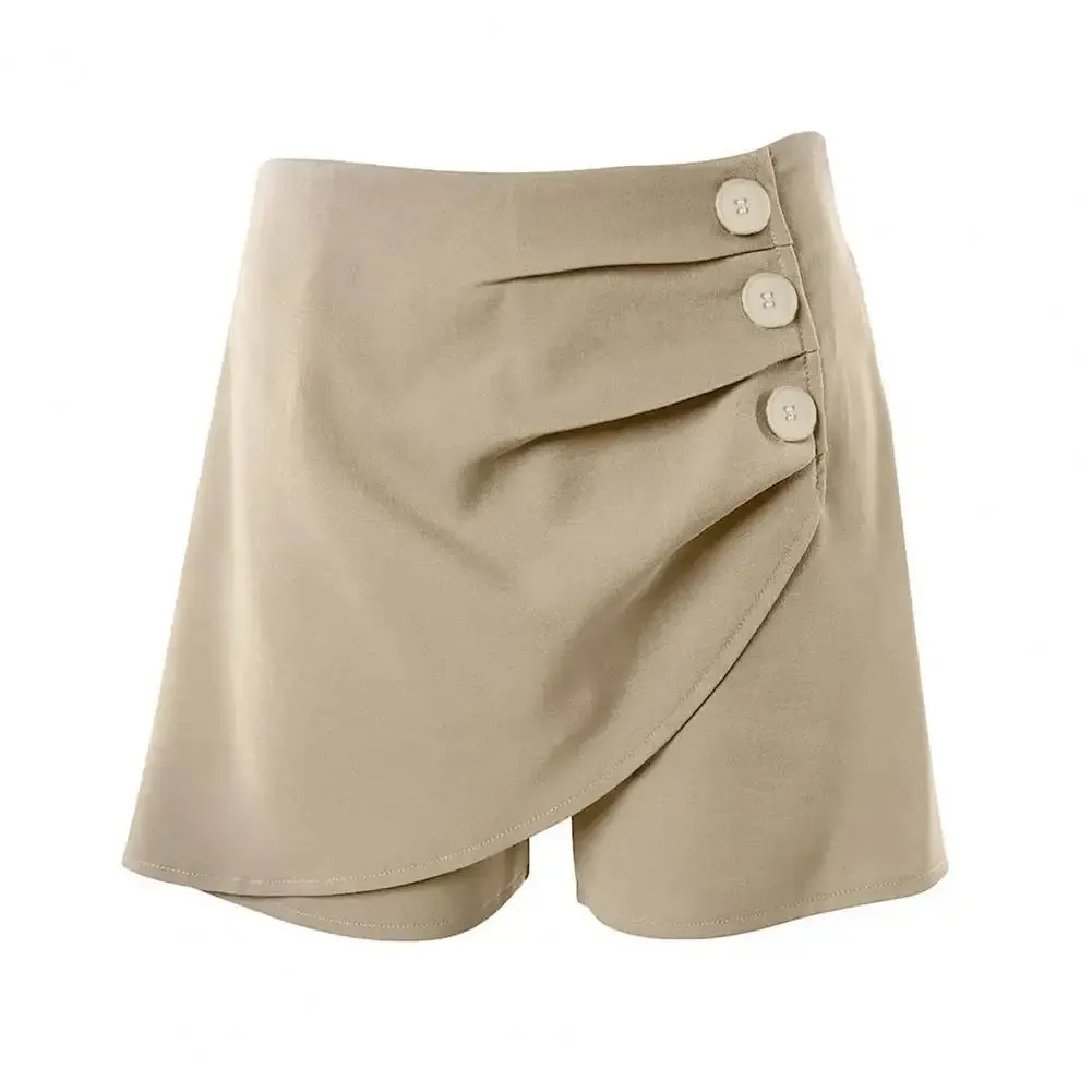 Asymmetric Slim Shorts