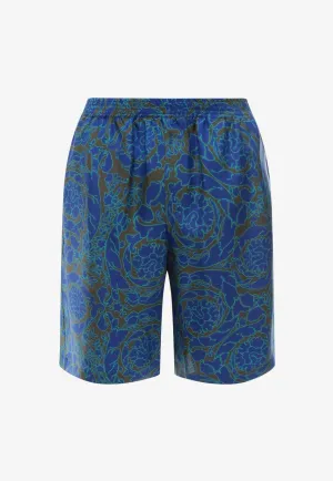 Barocco Silk Bermuda Shorts