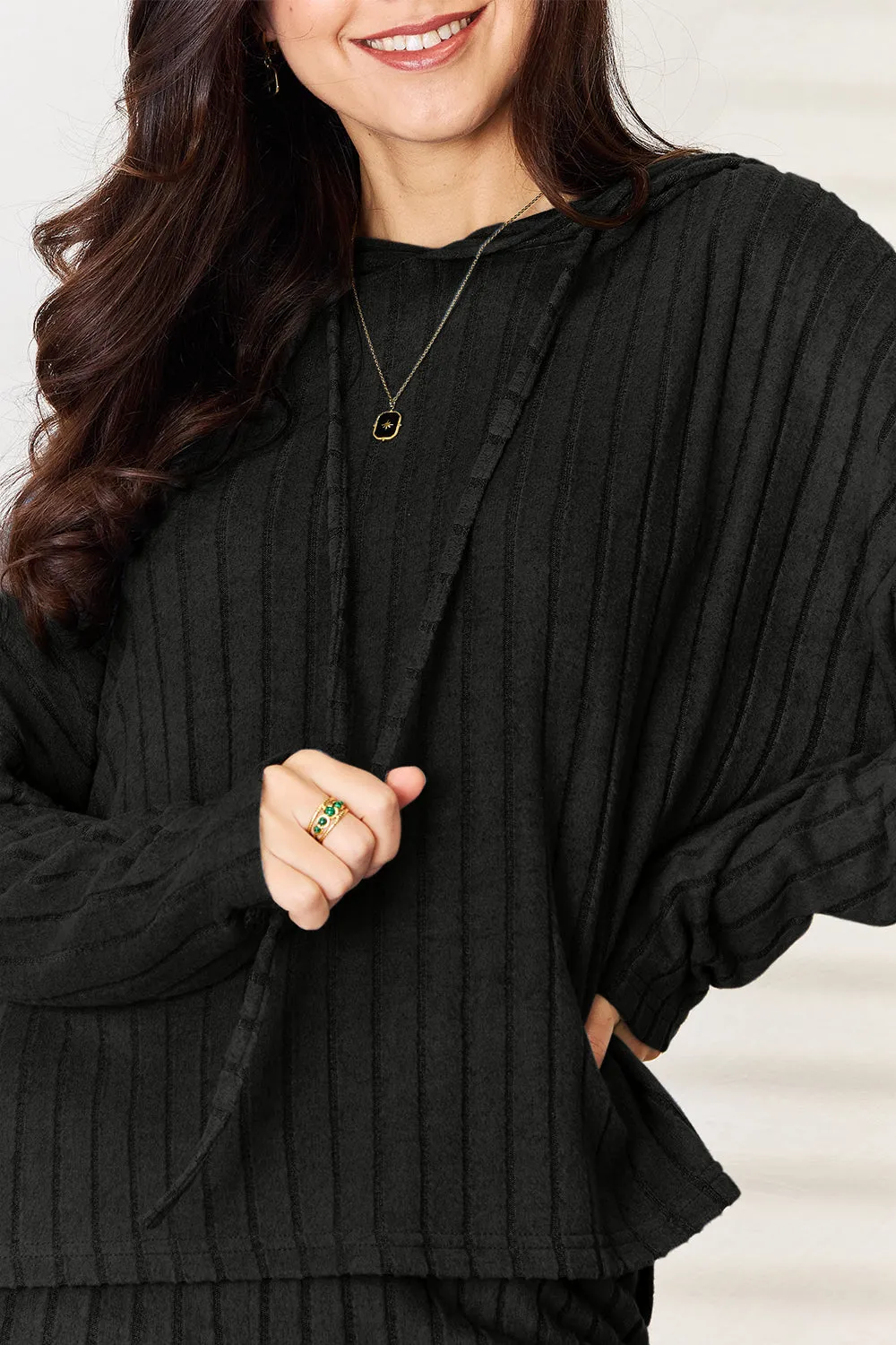 Basic Bae Ribbed Drawstring Pants Set