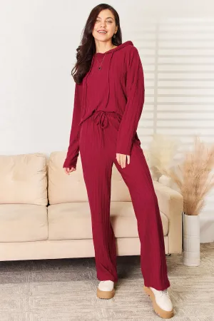 Basic Bae Ribbed Drawstring Pants Set
