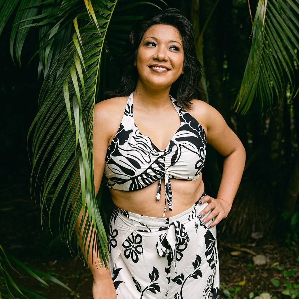 Big Hibiscus Wrap Pants and Top Set, Made in Hawaii