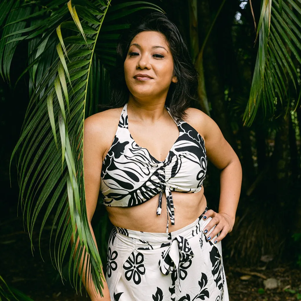 Big Hibiscus Wrap Pants and Top Set, Made in Hawaii