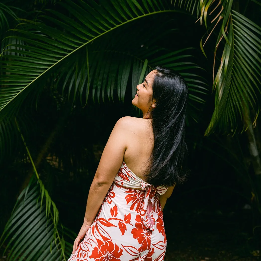 Big Hibiscus Wrap Pants and Top Set, Made in Hawaii