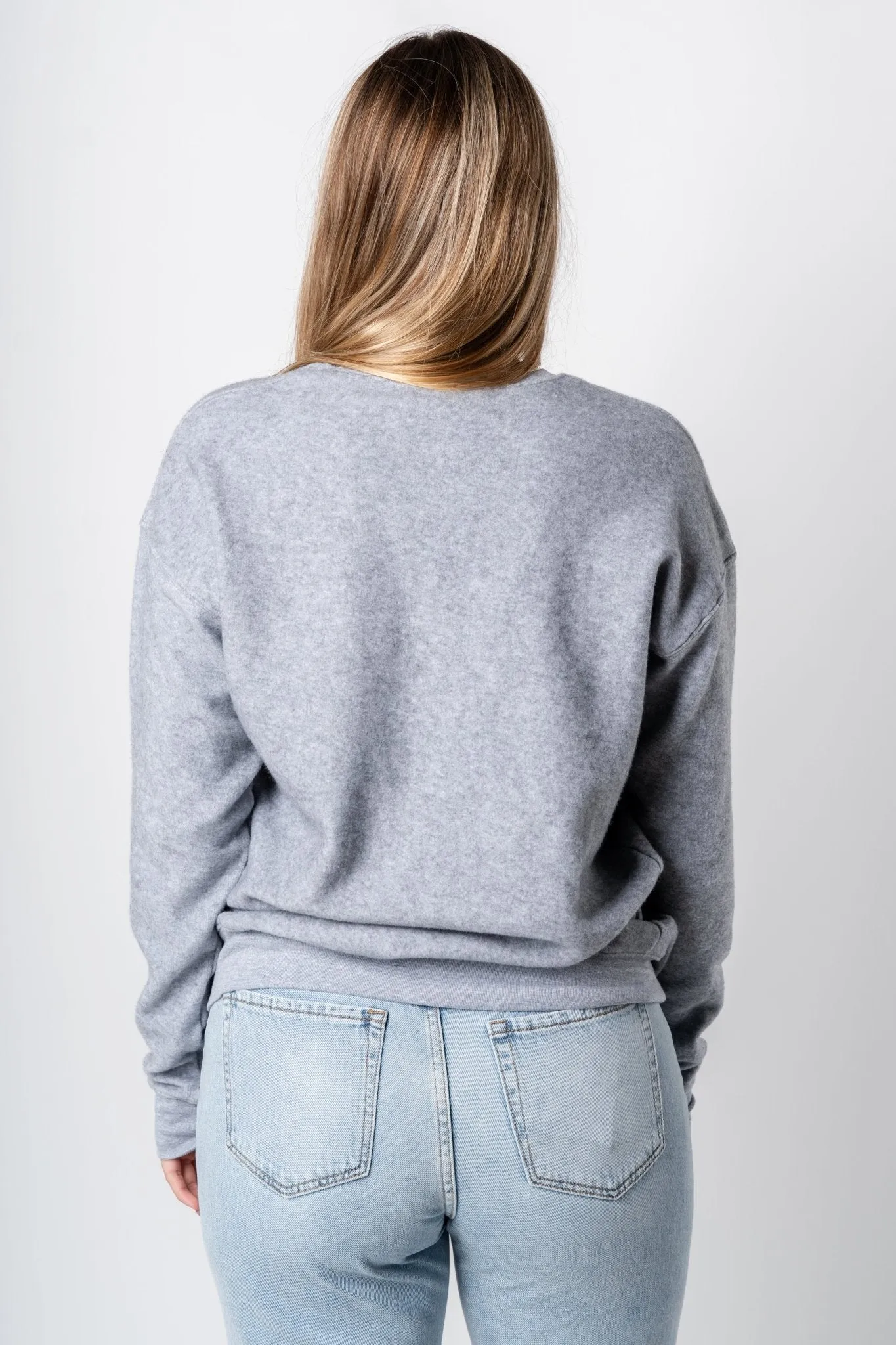 Bison colorful lines sweatshirt grey