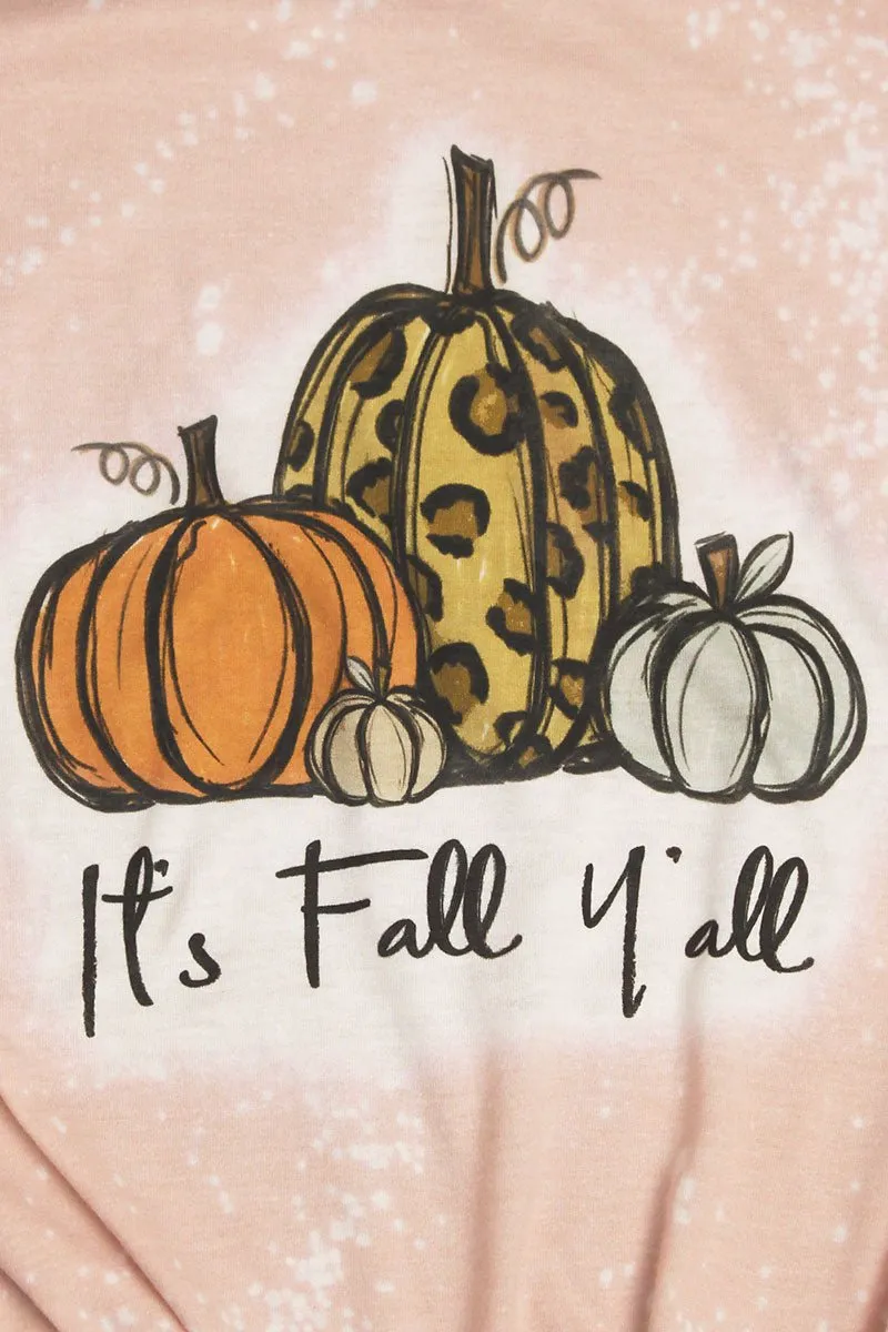 Bleached It's Fall Y'all Unisex Poly-Rich Blend Tee