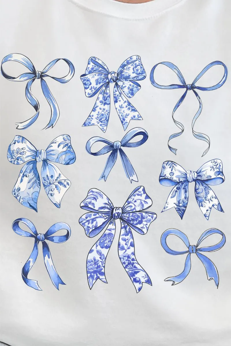 Blue Chinoiserie Bows Unisex NuBlend Crew Sweatshirt