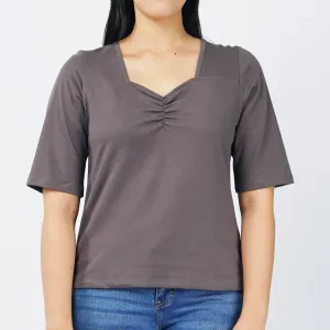 Bobson Japanese Ladies Basic Tees Relaxed Fit 142040 (Pavement)