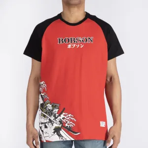 Bobson Japanese Men's Basic Basic Round Neck T shirt for Men Trendy Fashion High Quality Apparel Comfortable Casual Tees Comfort Fit 125872 (Tango Red)