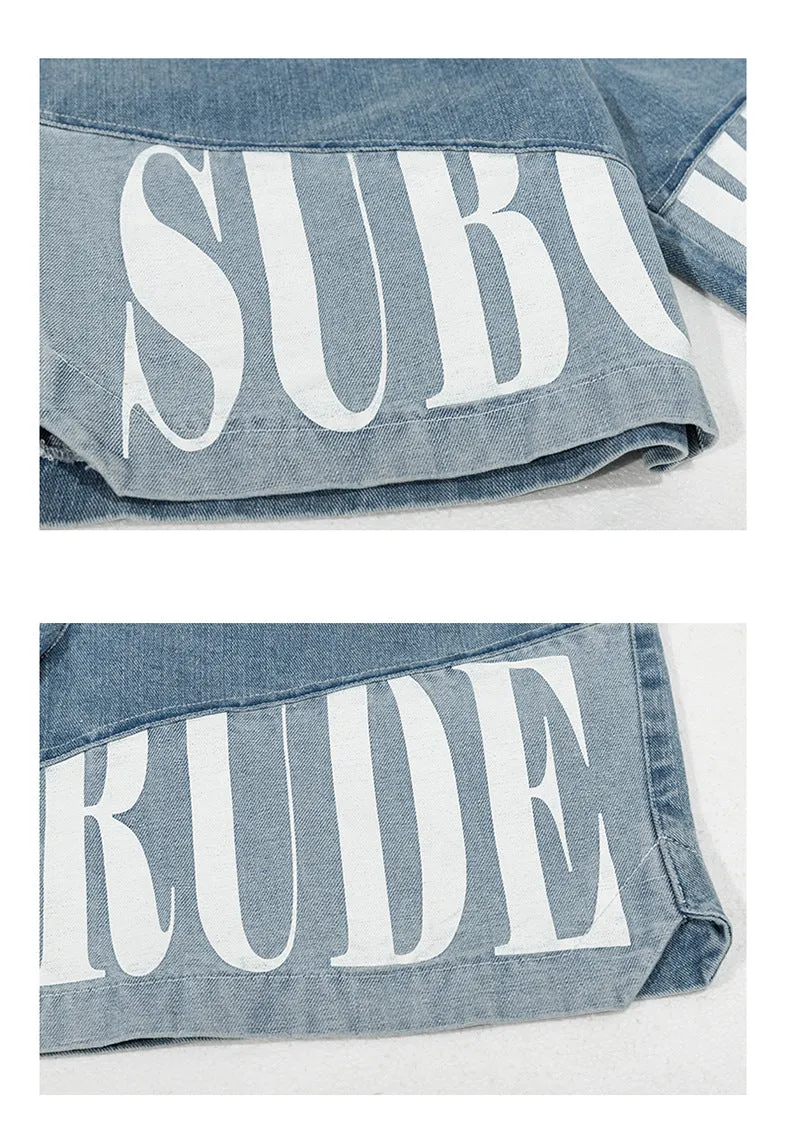 bold denim shorts stylish design