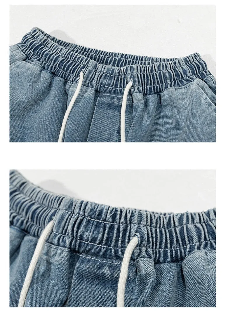 bold denim shorts stylish design