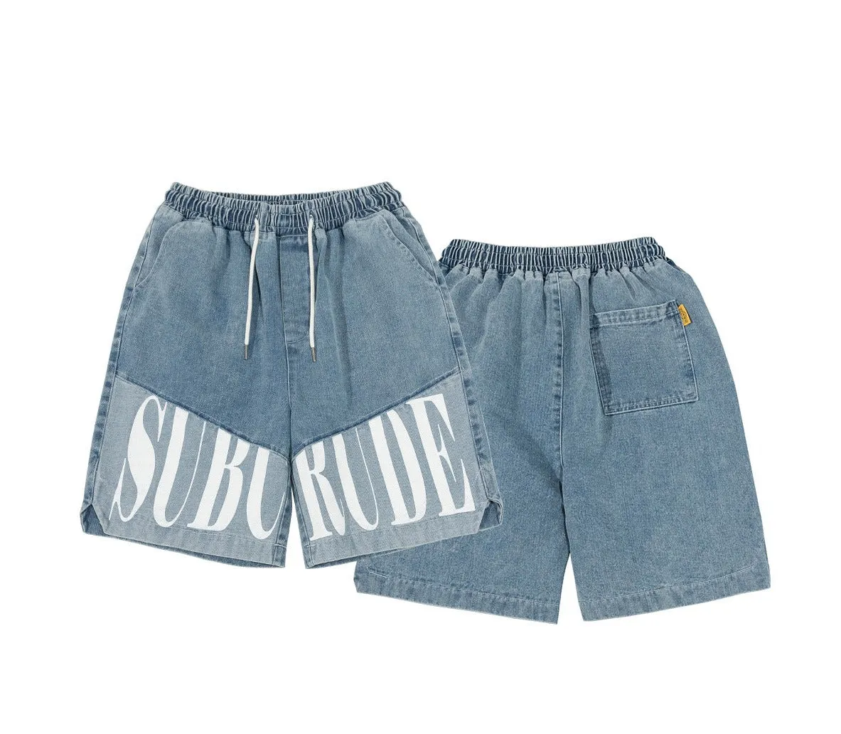bold denim shorts stylish design