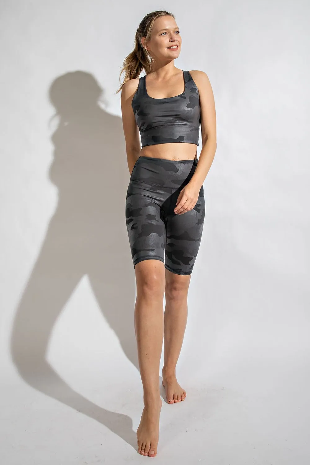 Camo Chintz Biker Shorts