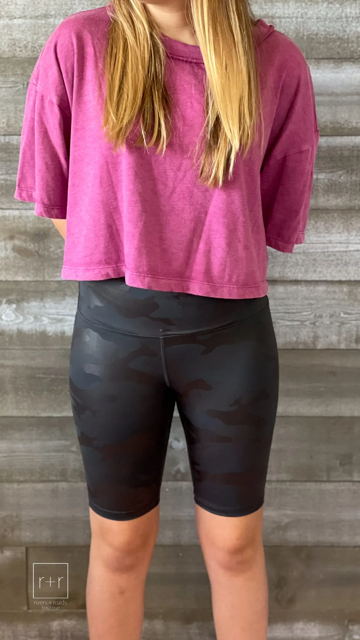 Camo Chintz Biker Shorts