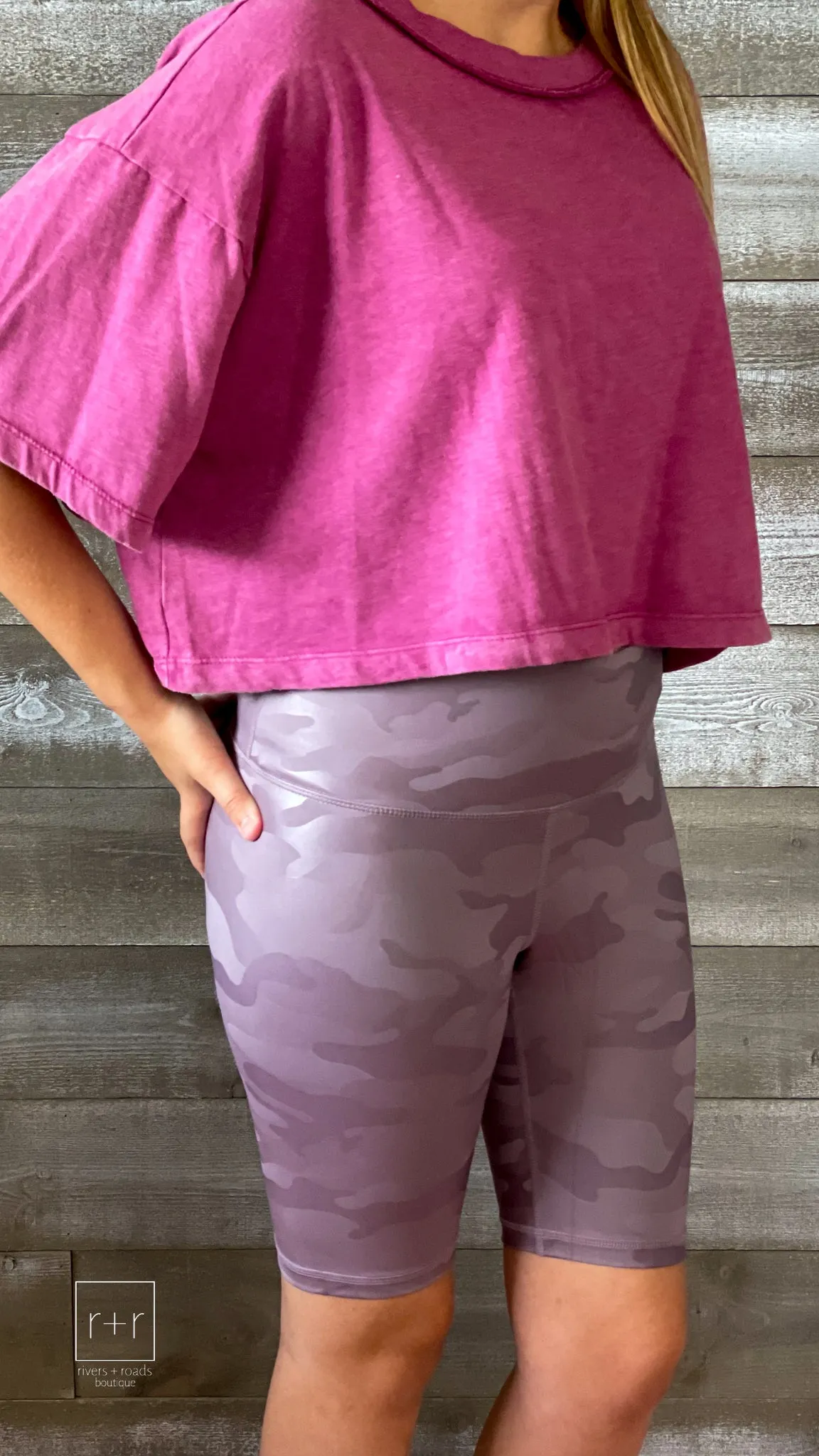 Camo Chintz Biker Shorts