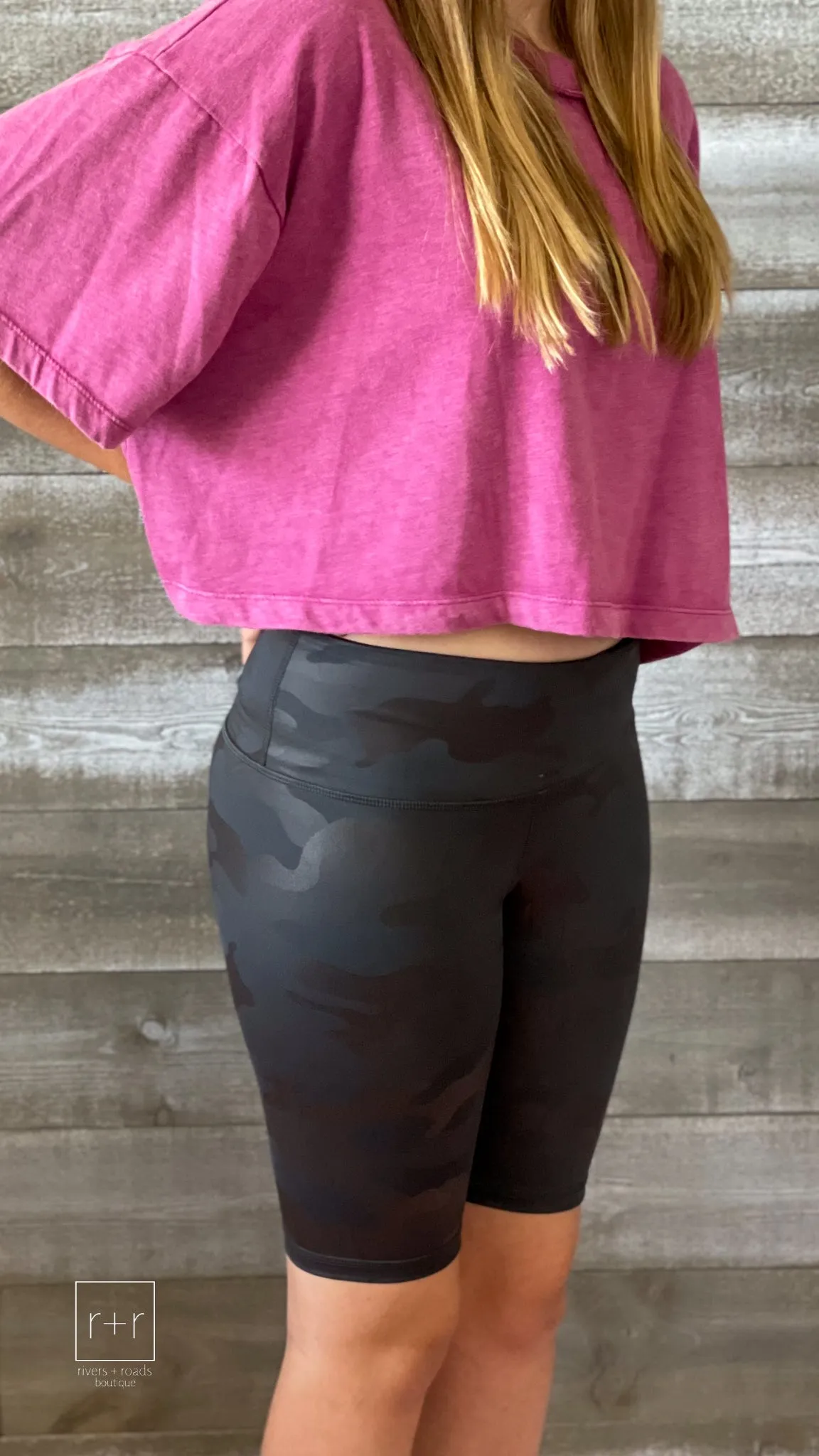 Camo Chintz Biker Shorts