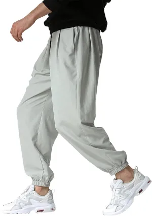 Cargo Pants for Men Relaxed Fit Hiking Outdoor Men's Heavyweight Fleece Cargo Sweatpants Stretch Elastic Waist Baggy