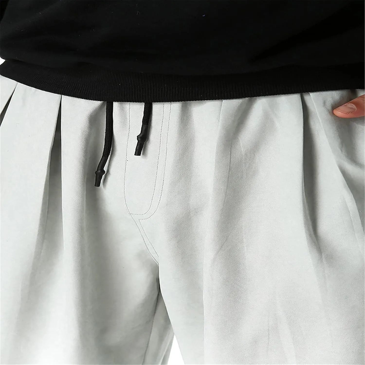 Cargo Pants for Men Relaxed Fit Hiking Outdoor Men's Heavyweight Fleece Cargo Sweatpants Stretch Elastic Waist Baggy