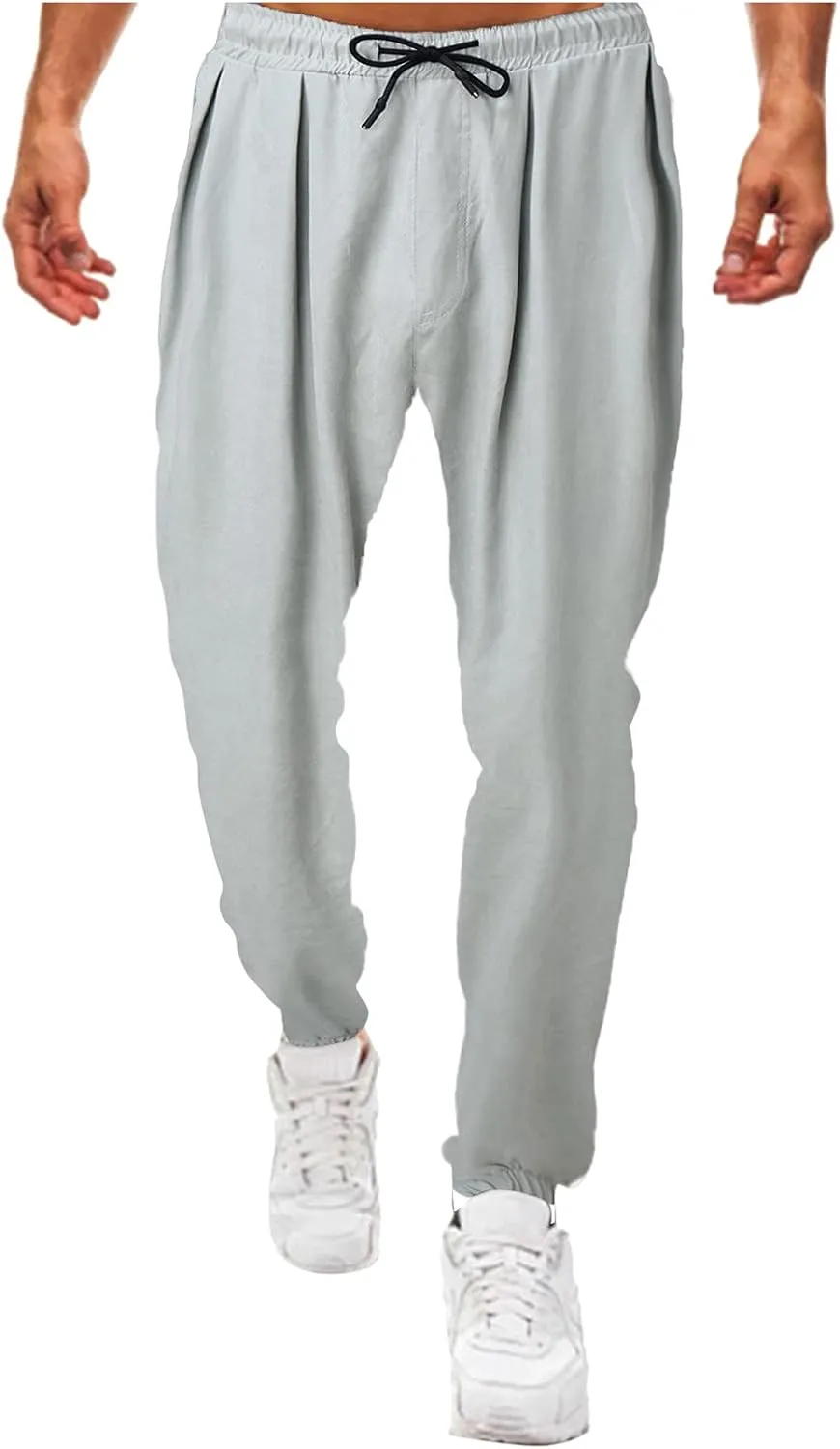 Cargo Pants for Men Relaxed Fit Hiking Outdoor Men's Heavyweight Fleece Cargo Sweatpants Stretch Elastic Waist Baggy