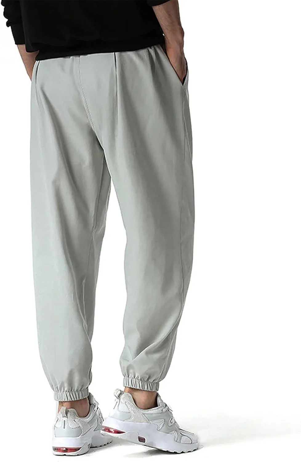 Cargo Pants for Men Relaxed Fit Hiking Outdoor Men's Heavyweight Fleece Cargo Sweatpants Stretch Elastic Waist Baggy