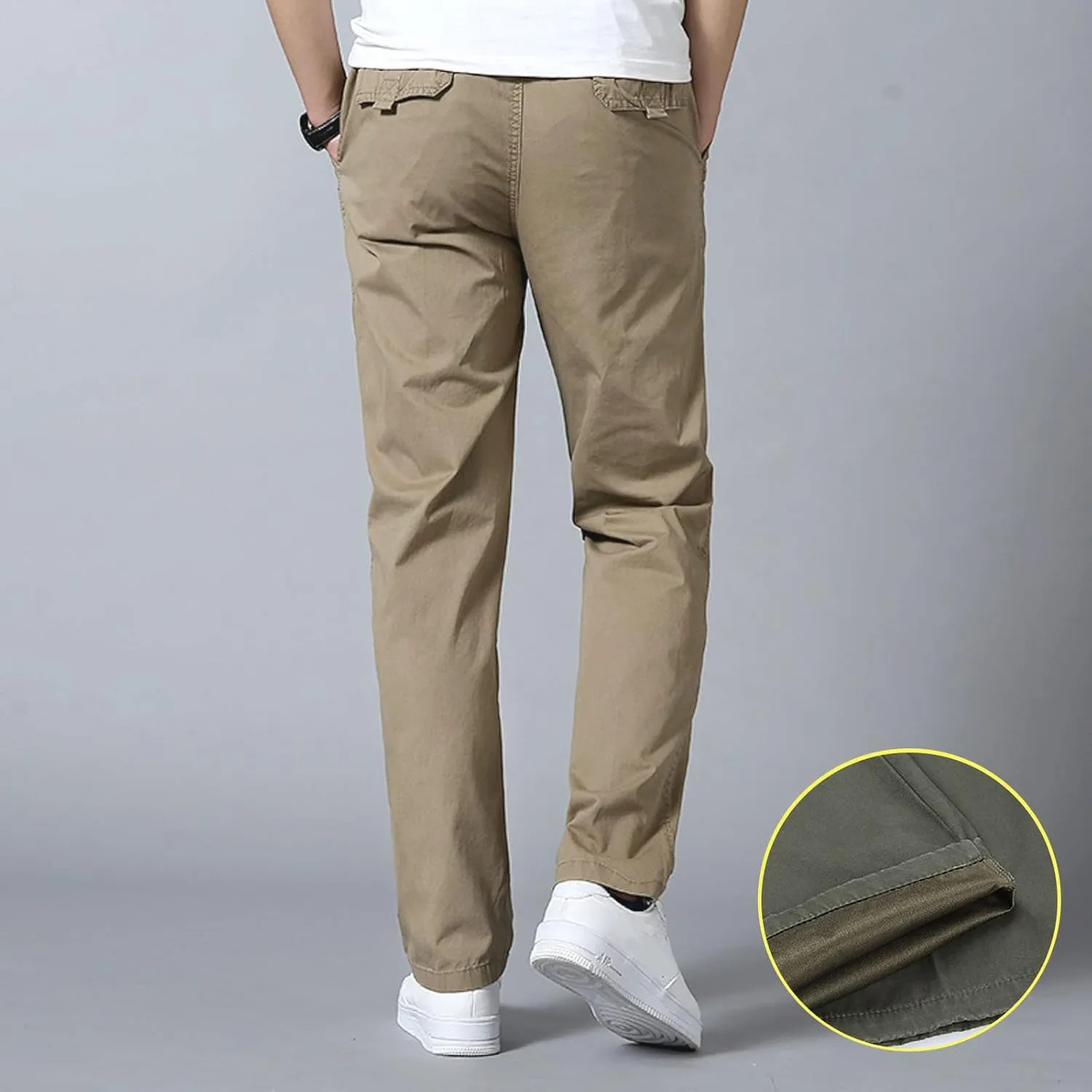 Cargo Pants for Men Relaxed Fit Tapered Sweatpant Breathable Sweatpants Men's Mesh Jogger Zipper Running Pants Pocket