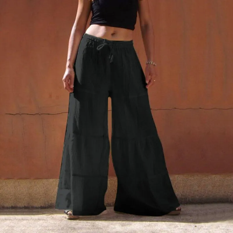 Casual Ruffle Loose Pants