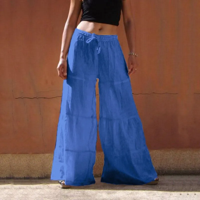 Casual Ruffle Loose Pants