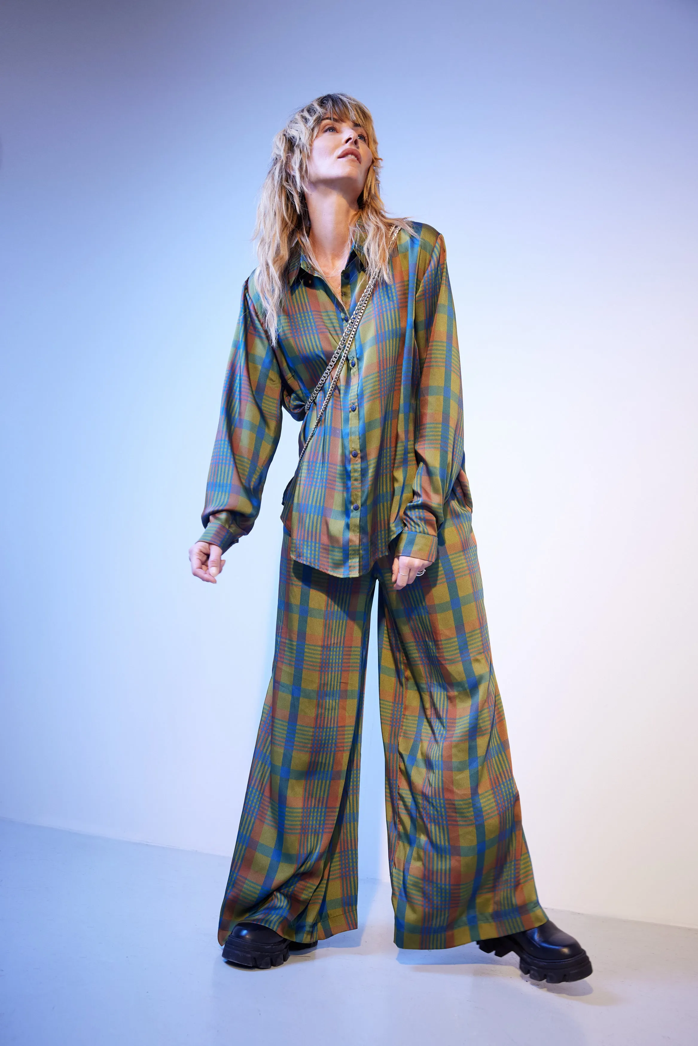 Checkered Loose Pants