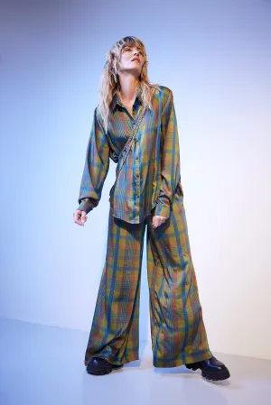 Checkered Loose Pants