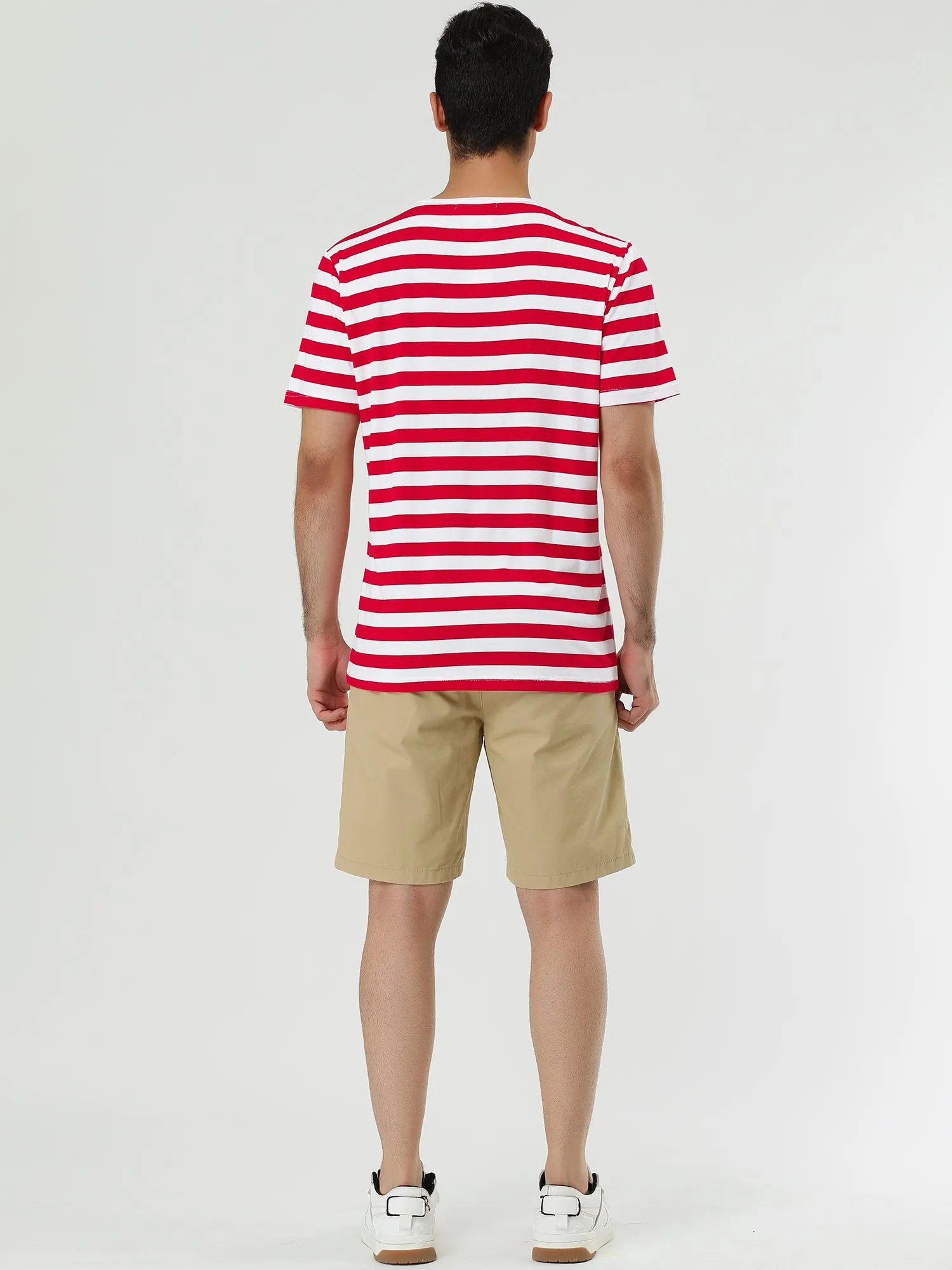Chic Striped Crewneck Short Sleeve Summer T-Shirts
