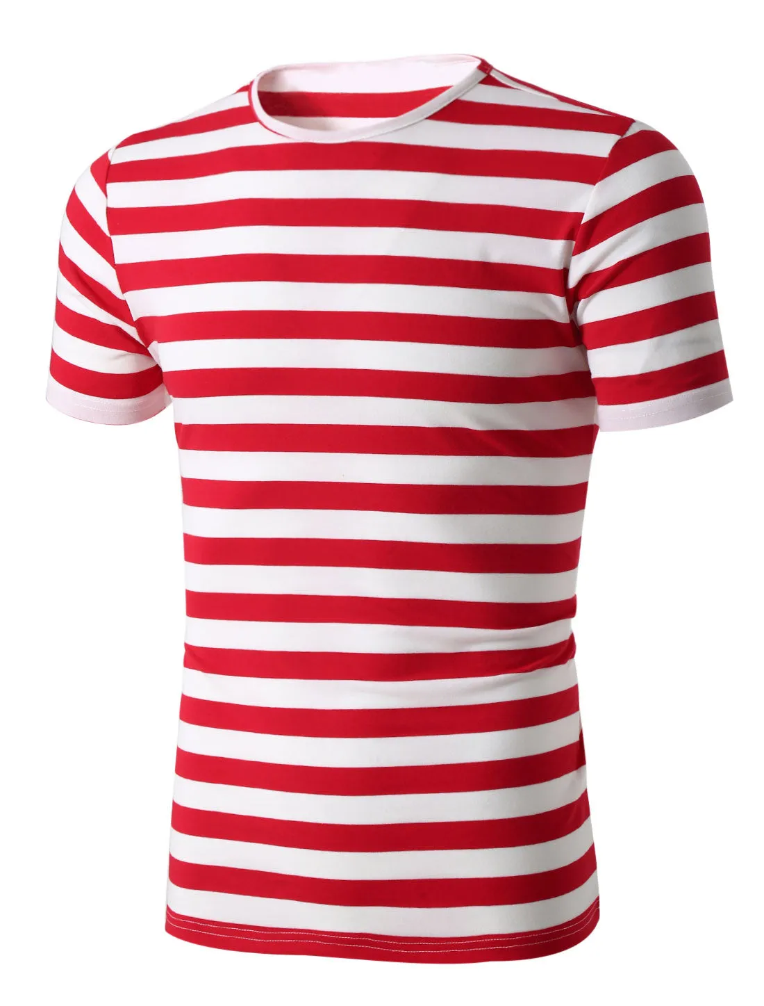 Chic Striped Crewneck Short Sleeve Summer T-Shirts