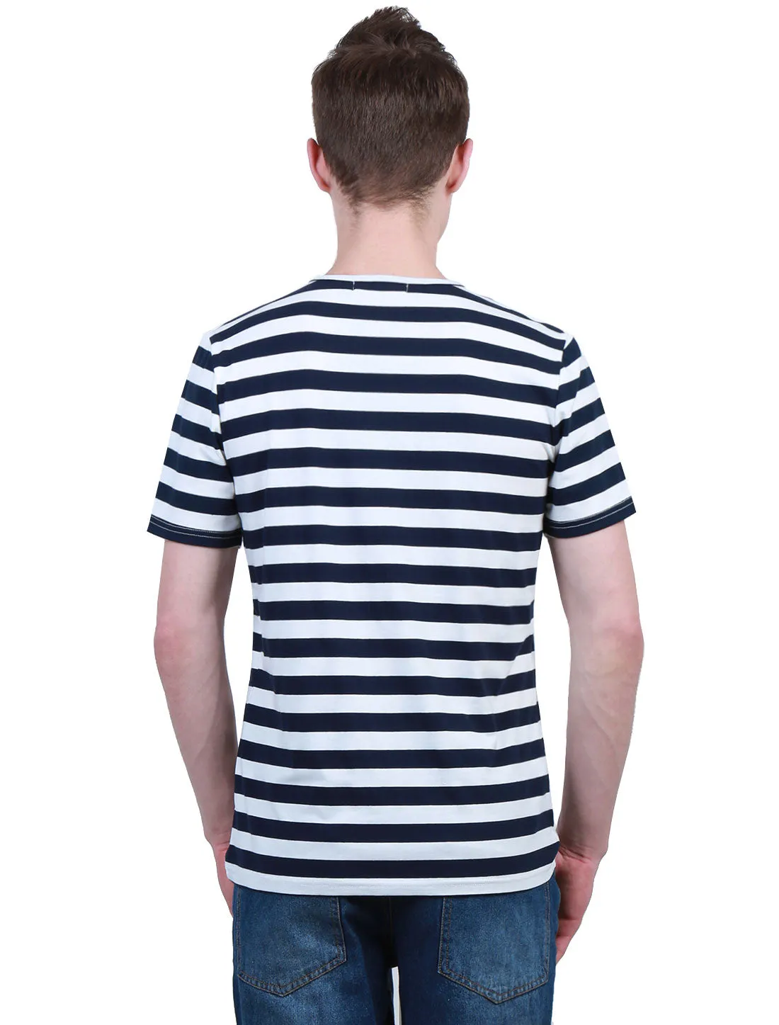 Chic Striped Crewneck Short Sleeve Summer T-Shirts