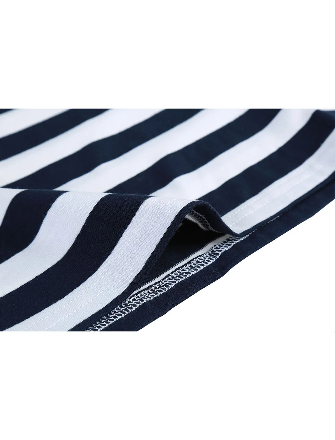 Chic Striped Crewneck Short Sleeve Summer T-Shirts