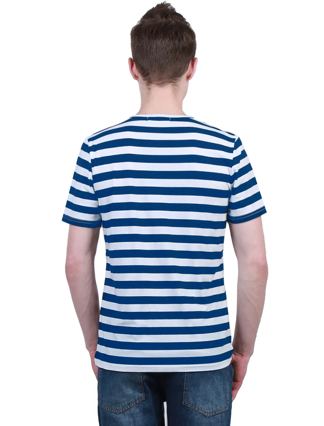 Chic Striped Crewneck Short Sleeve Summer T-Shirts