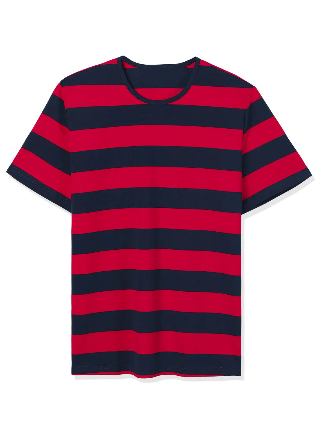 Chic Striped Crewneck Short Sleeve Summer T-Shirts