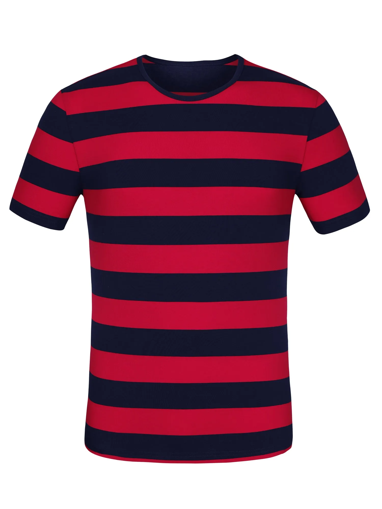 Chic Striped Crewneck Short Sleeve Summer T-Shirts