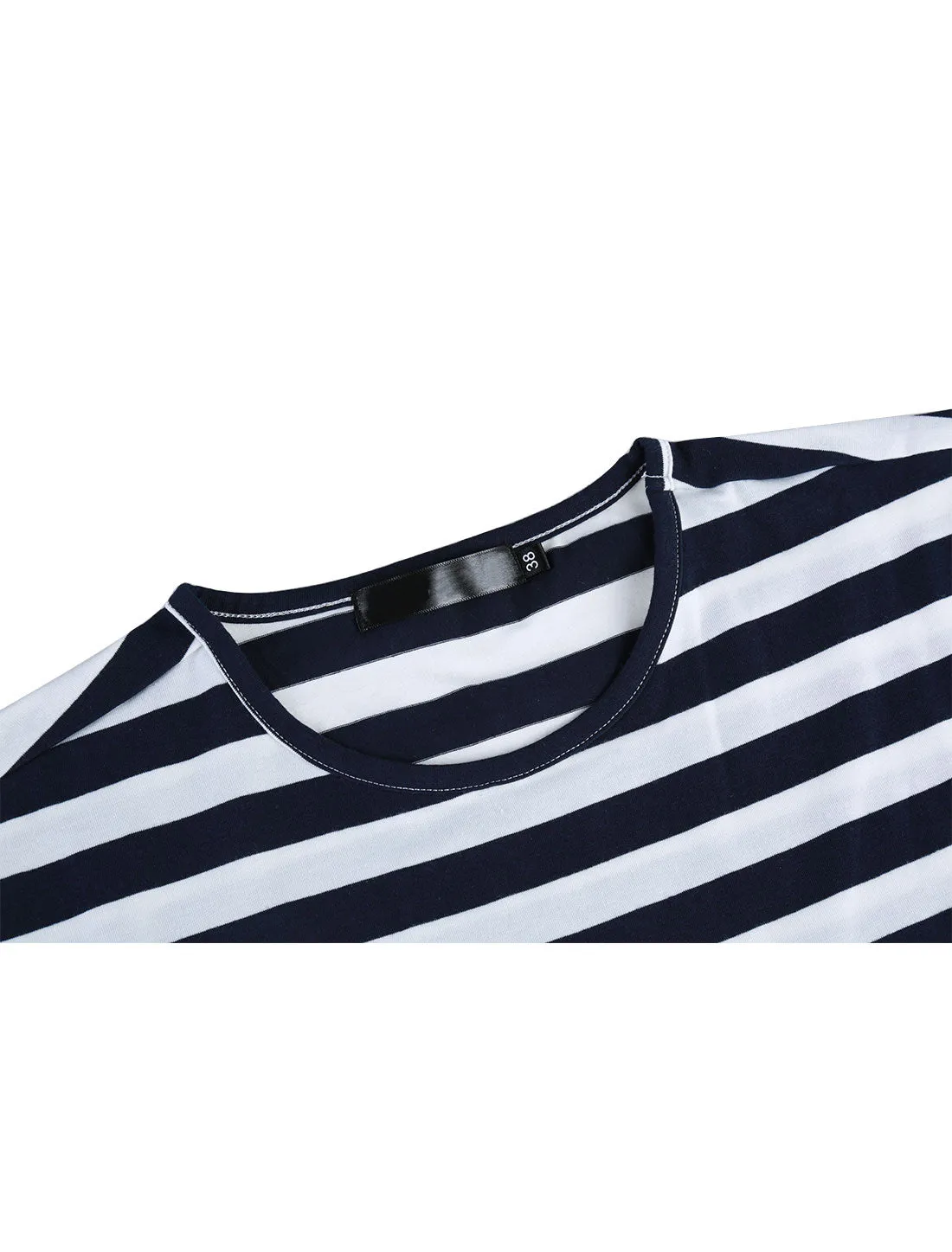 Chic Striped Crewneck Short Sleeve Summer T-Shirts