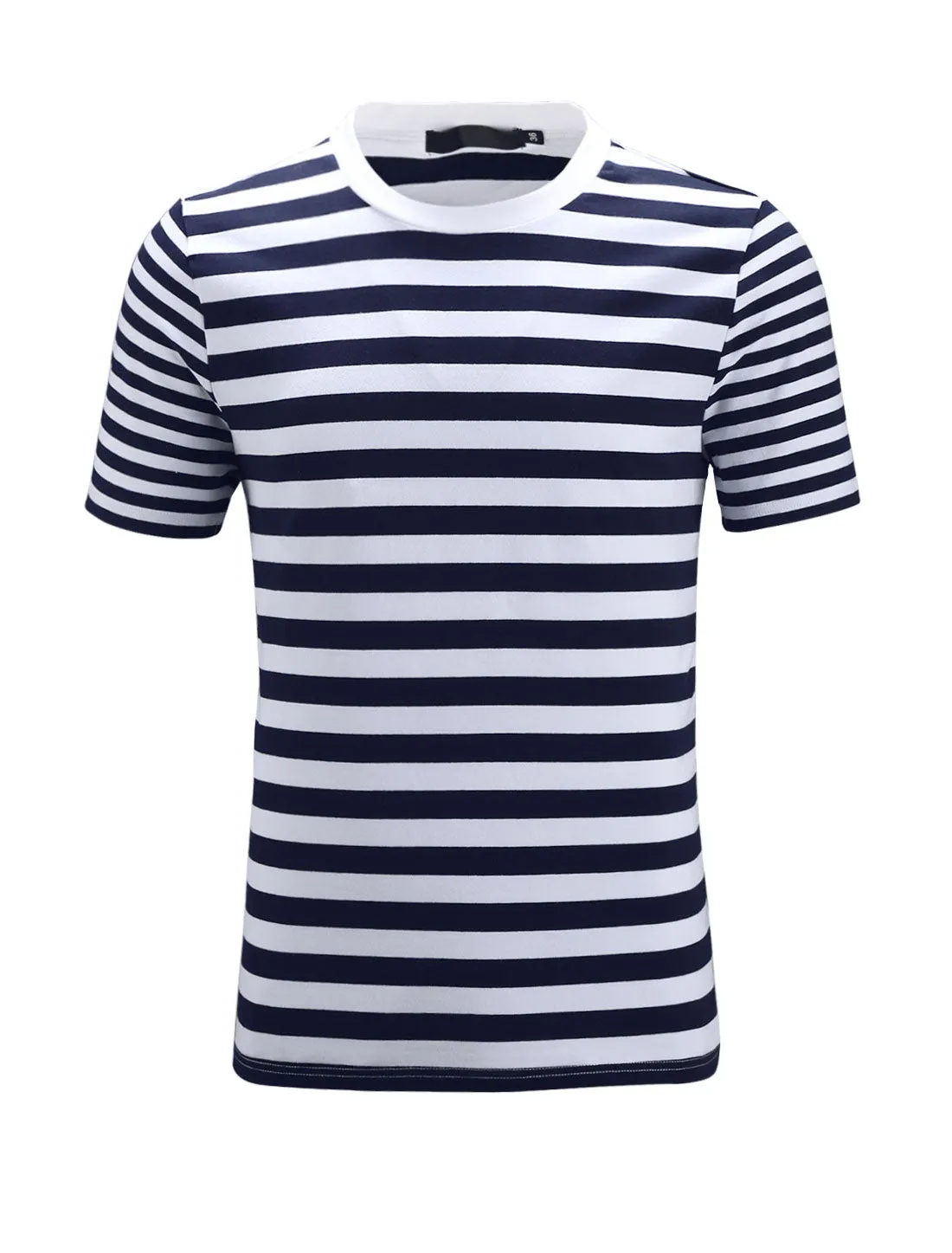 Chic Striped Crewneck Short Sleeve Summer T-Shirts