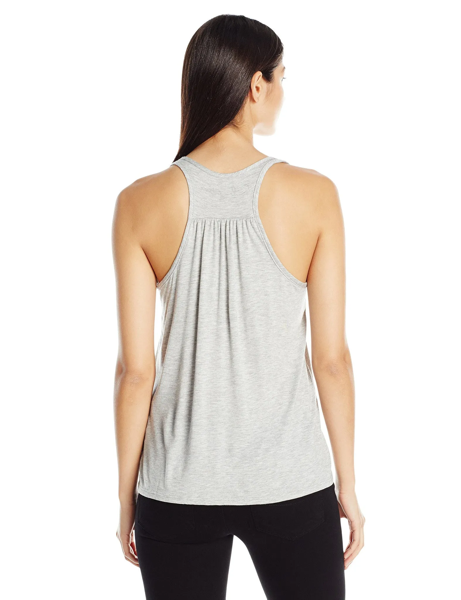 Clementine Women's Petite Plus Boat Anchor Printing Flowy Racerback Tank