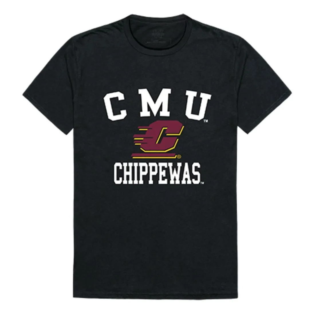 CMU Central Michigan University Chippewas Arch T-Shirt Black