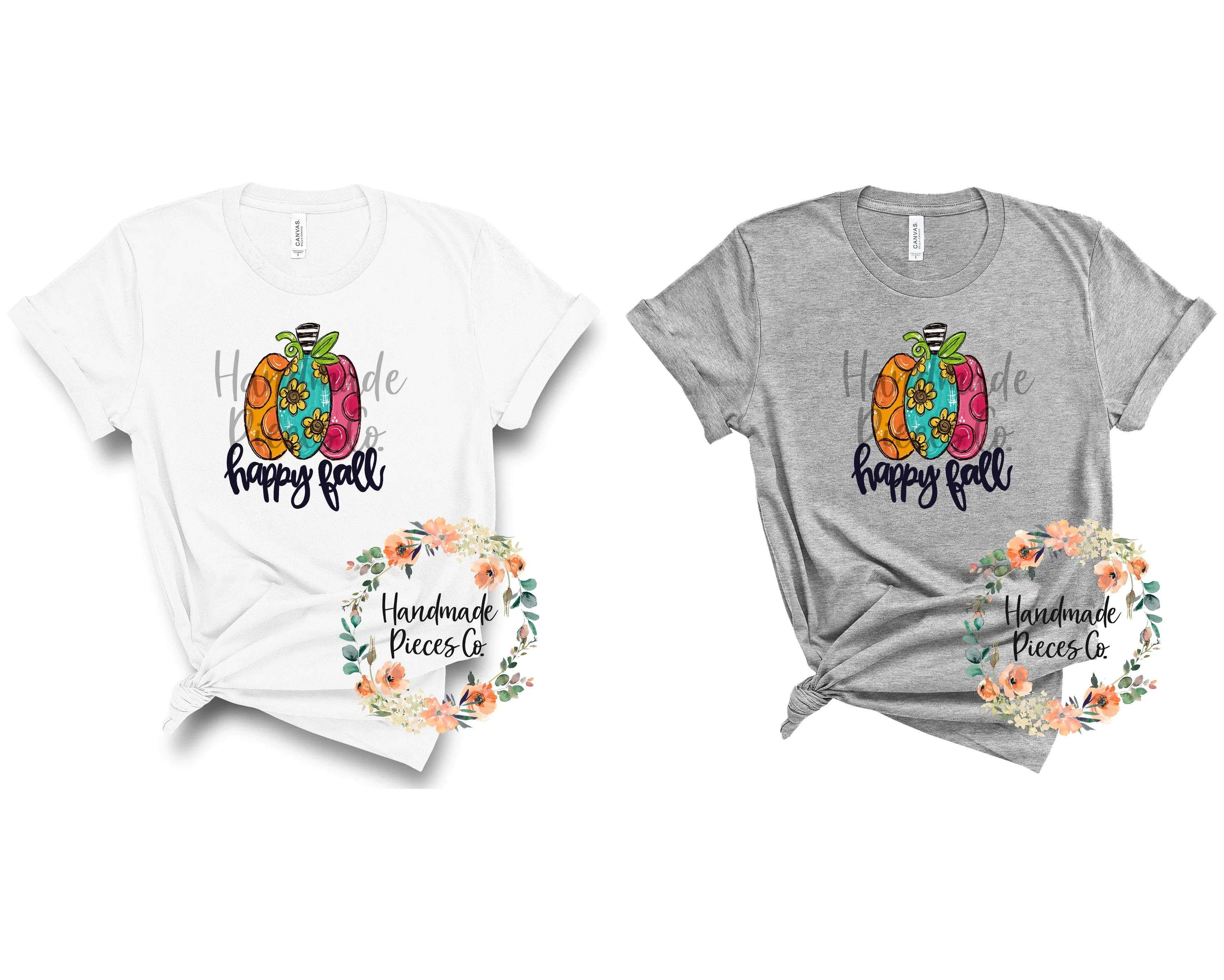 Colorful Pumpkin, Happy Fall - Sublimation or HTV Transfer