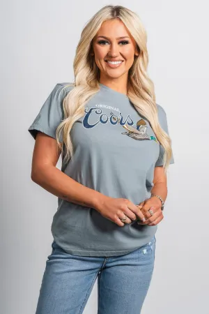 Coors red label t-shirt light blue
