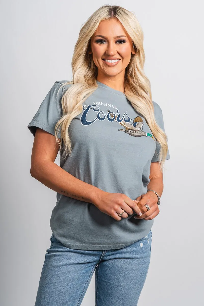 Coors red label t-shirt light blue