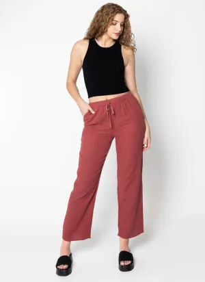 Cotton Tie Front Pants