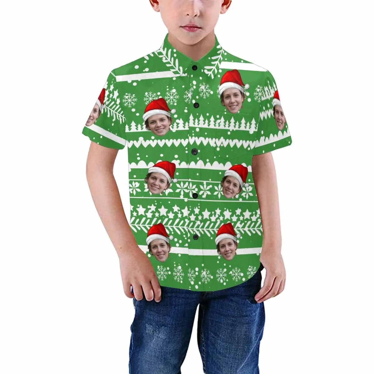 Custom Face Colorful Teenage Hawaiian Shirt