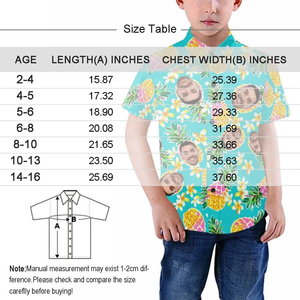 Custom Face Colorful Teenage Hawaiian Shirt