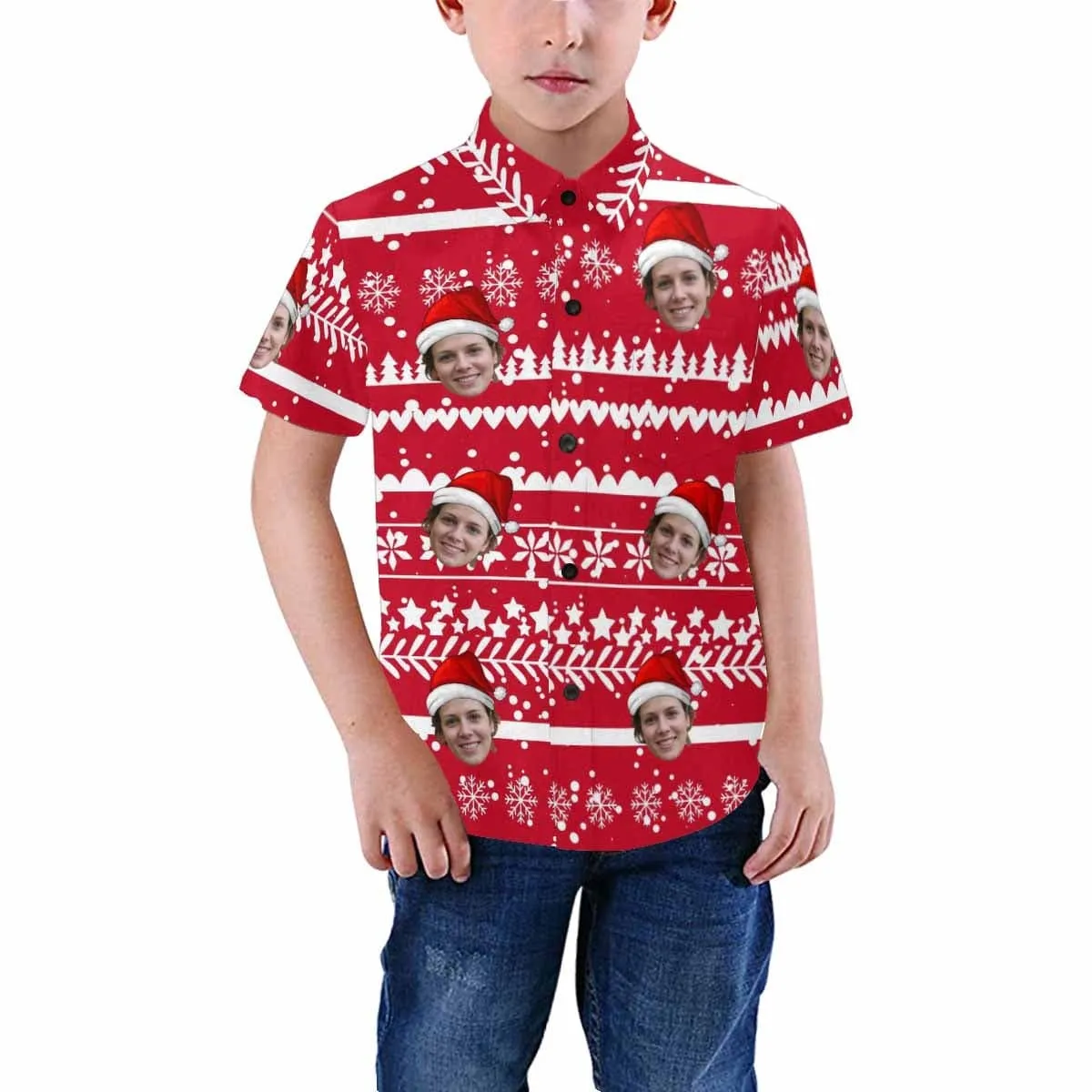 Custom Face Colorful Teenage Hawaiian Shirt