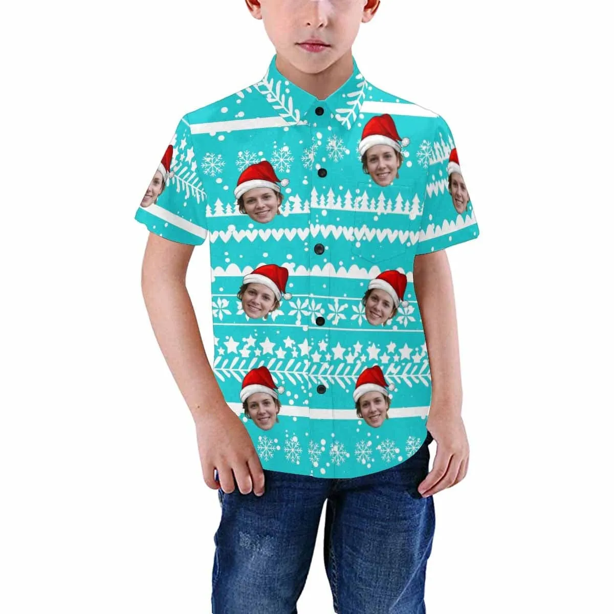 Custom Face Colorful Teenage Hawaiian Shirt